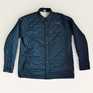 THE NORTH FACE Oregon Trail Jacket Sherpa Lined Quilted Dark Navy Blue Mens M